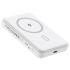 WiWU Wi-P043 Magnetic Power Bank - Wireless Portable Charger for Smartphone with USB-C Input, Wireless Output, Type-C Port with Stand | Portable Phone Charger - White